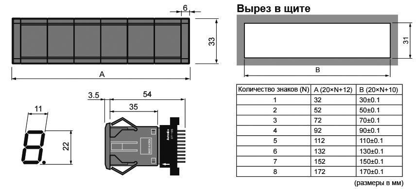 D1AA – малоформатный 16-сегментный индикатор