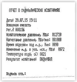 Использование встраиваемого матричного принтера для кратких отчетов