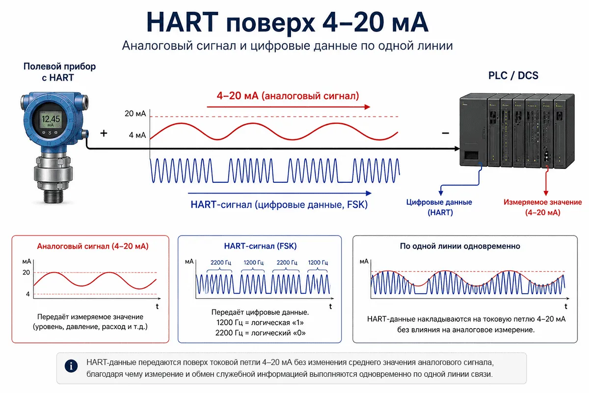 Принцип работы HART