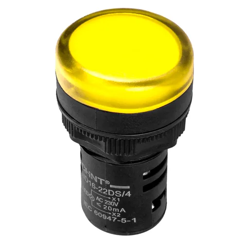 Индикатор ND16-22DS/4 желтый АС230В