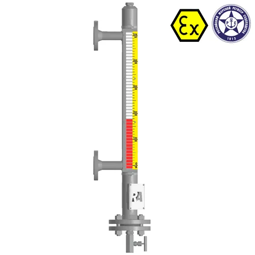 Индикатор уровня магнитный ILL-BM-BX16-0750-N5-110-FB-T2-BC