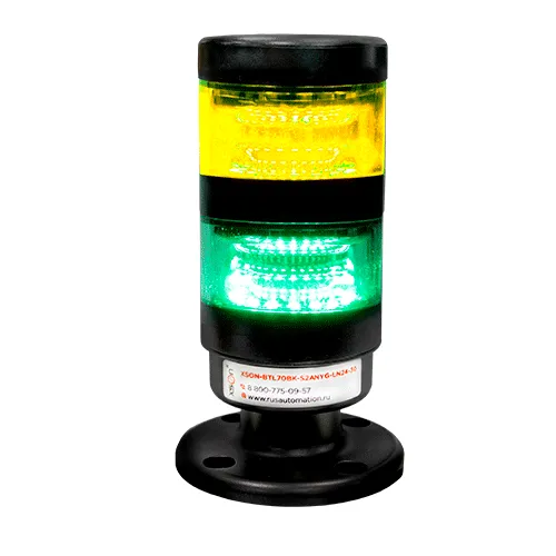 Светосигнальная колонна XSON-BTL70BK-S2NYG-LN24-30