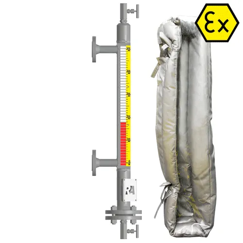 Индикатор уровня магнитный ILL-BM-BX16-0900-N1-130-50/50-FB-T2-BC-TH(-33/40/145/199)