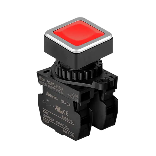 Кнопка квадратная SQ3PFS-P1R2am