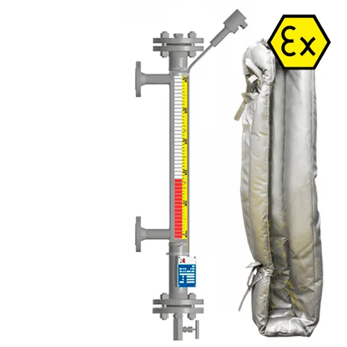 Байпасный уровнемер магнитный ILL-BM-BX16-4772-N1-050-W-T2-BC-SG/VHЕH-TH(100/105/-40/30)