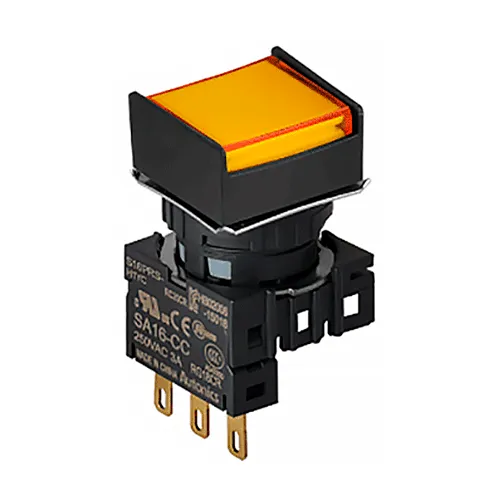 Кнопка квадратная S16PRS-H1YC