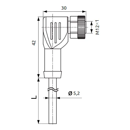 Габаритные размеры WS12-5A-2V