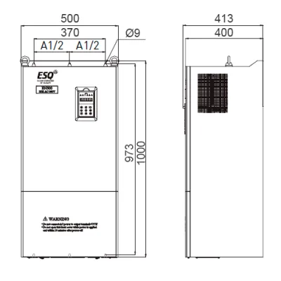 Габаритные размеры ESQ-500-7T1600G/2000P фото
