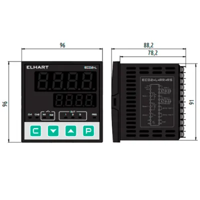 Габаритные размеры ECD2-L-CC-RS фото