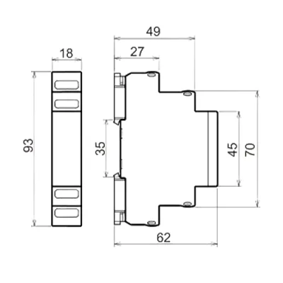 Габаритные размеры РВО-15 ACDC10-30В УХЛ4 фото