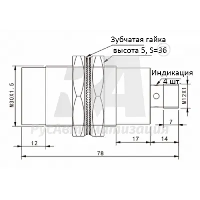 Габаритные размеры TRN30-15NC-E2 фото