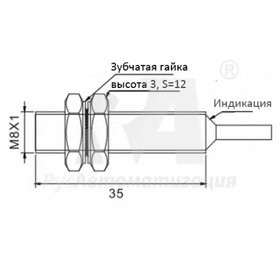 Габаритные размеры TSF08-02PC фото