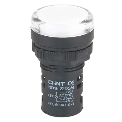 Индикатор ND16-22DS/4C белый AC110В фото