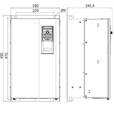 Габаритные размеры AD800P-4T037-PU0PCU0P фото