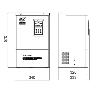 Габаритные размеры ESQ-500-4T0900G/1100P фото