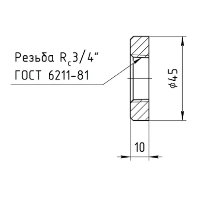 Габаритные размеры ВТ12x18н10тPT3/4-10 фото