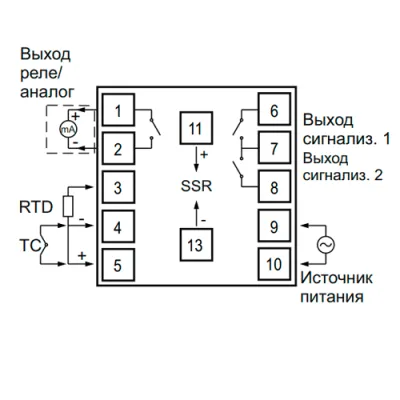Схема соединений термоконтроллера TR-C-S фото