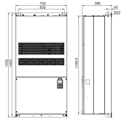 Габаритные размеры VFD2800C43A фото
