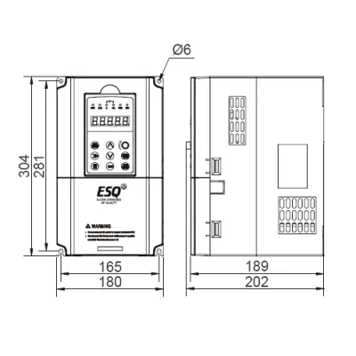 Габаритные размеры ESQ-600-4T0110G/0150P фото