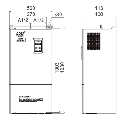 Габаритные размеры ESQ-500-4T2200G/2500P фото