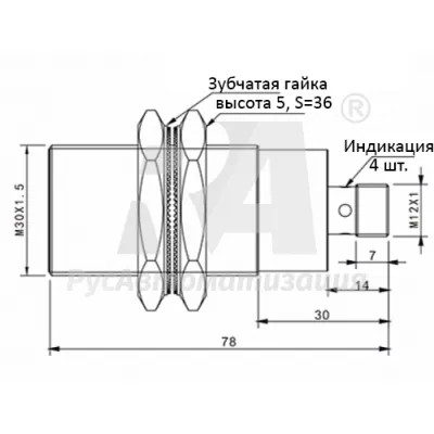 Габаритные размеры TRF30-10PO-E2 фото