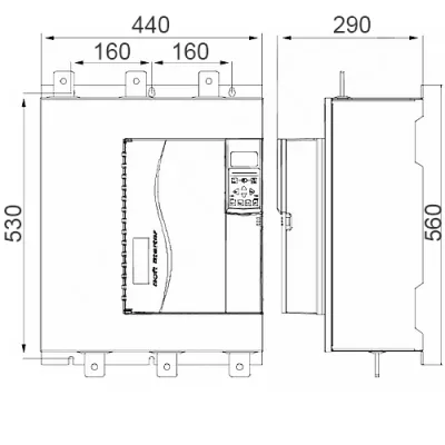 Габаритные размеры SSD700-160-Z-RU фото