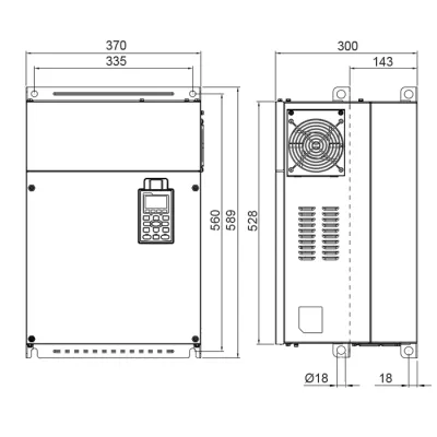 Габаритные размеры VFD900C43A-00 фото
