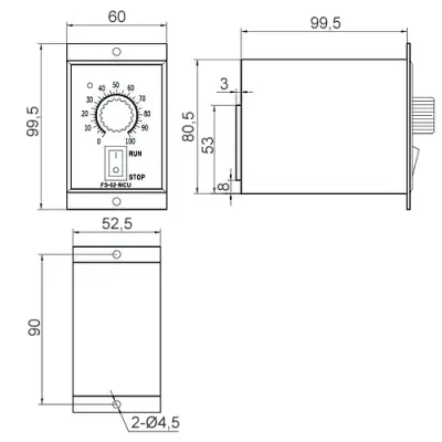 Габаритные размеры FS-02 MCU-60 фото