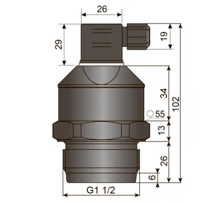 Габаритные размеры RFLS-53N-1-P-G фото