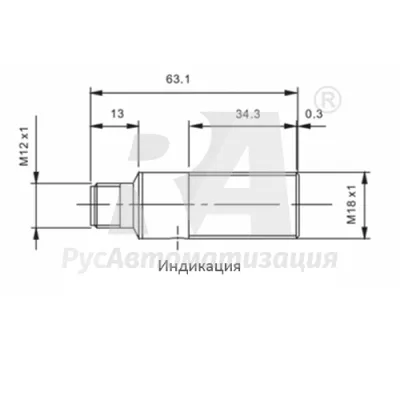 Габаритные размеры TPF18-08NR-E2 фото