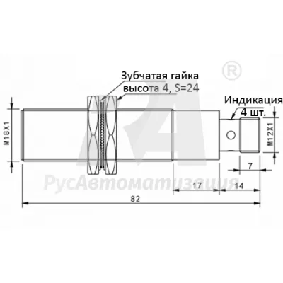 Габаритные размеры TYF18-12NO-E2 фото