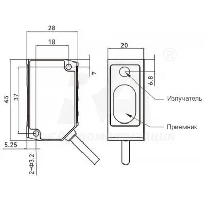 Габаритные размеры MLD25-50PV фото
