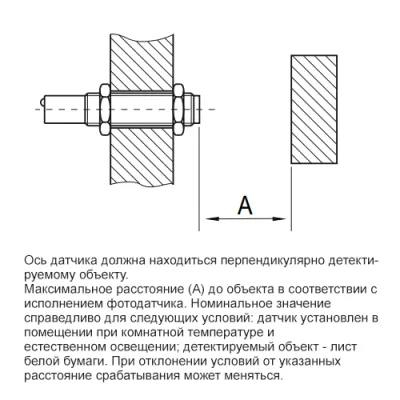 Требования к установке датчика положения PES-D18-POC30D фото