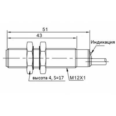 Габаритные размеры TGF12-02PC фото