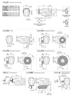 Габаритные размеры BX52AC(1/23.60)DFBN3B3 фото