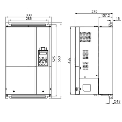 Габаритные размеры VFD750C43A-00 фото