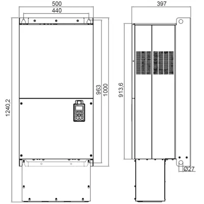 Габаритные размеры VFD1850C43E фото