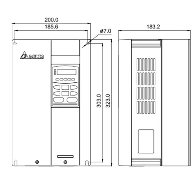 Габаритные размеры VFD110B43A фото