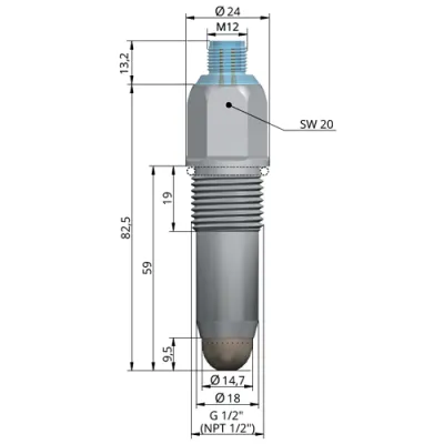 Габаритные размеры RFLS-24N-11-G-P-CM фото