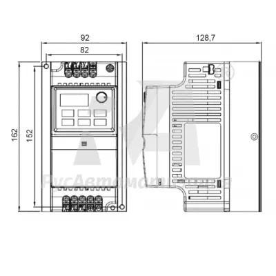 Габаритные размеры VFD007EL21W фото