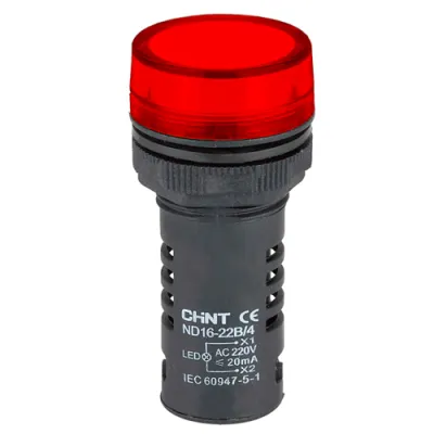 Индикатор ND16-22D/2 красный AC/DC230В фото