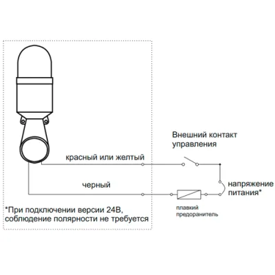 Электрическое соединение проблескового маячка SL70B-HFL-024-R  фото