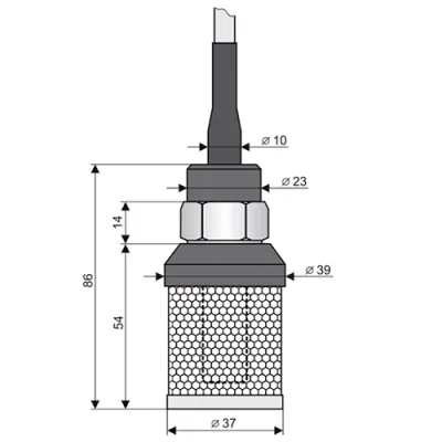 Габаритные размеры CLS-23S-11-D-SC-M18-E30-K100 фото