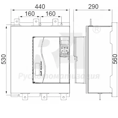Габаритные размеры SSD700-320-Z-RU фото