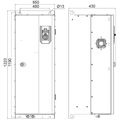 Габаритные размеры AD800P-4T450-PU0PCU0P фото