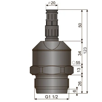 Габаритные размеры RFLS-53N-1-P-H-K2 фото