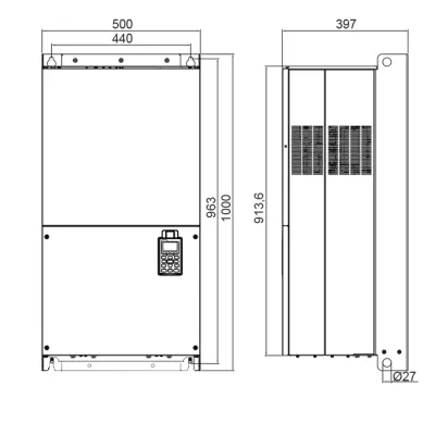 Габаритные размеры VFD1850C43A-00 фото