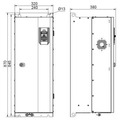 Габаритные размеры AD800-4T110H/132L-PU00CU04 фото