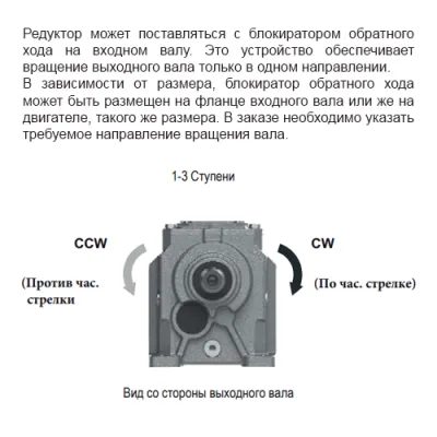 Блокиратор обратного хода для редуктора AF253-66.56-FB-M1-6-P71B14 фото