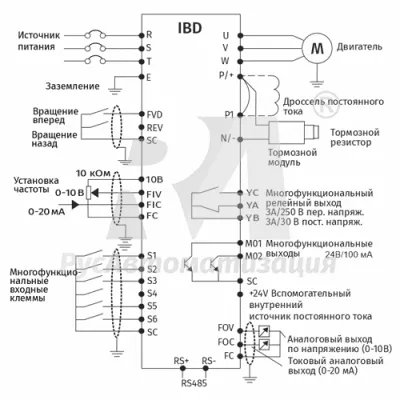 Схема подключения IBD164U43B фото